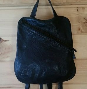 Born black leather backpack purse